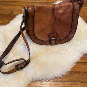 Fossil leather satchel